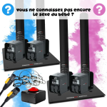 Pack GENDER REVEAL 4 Canons à poudre colorée jet de 8m | Location SONO77 Marne-la-Vallée