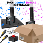 Pack GENDER REVEAL 2 Canons à confettis "rectangulaires" jet de 12m | Location SONO77 Marne-la-Vallée