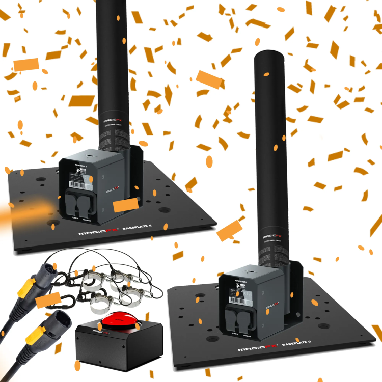 Pack HALLOWEEN 2 Canons à confettis "rectangulaires" jet de 6m | Location SONO77 Marne-la-Vallée