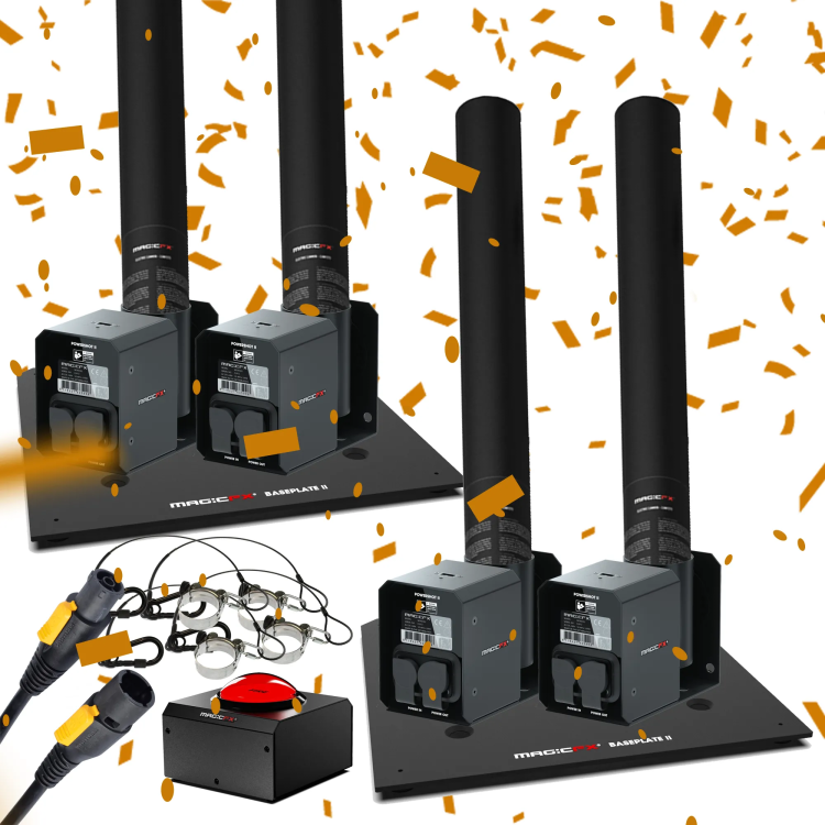 Pack HALLOWEEN 4 Canons à confettis "rectangulaires" jet de 6m | Location SONO77 Marne-la-Vallée