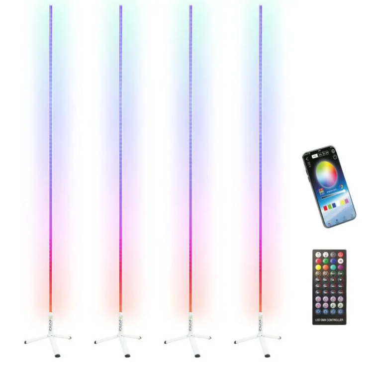 Pack de 4 tubes à led Ibiza magic-color-stick-1.8WH | Location SONO77 Marne-la-Vallée