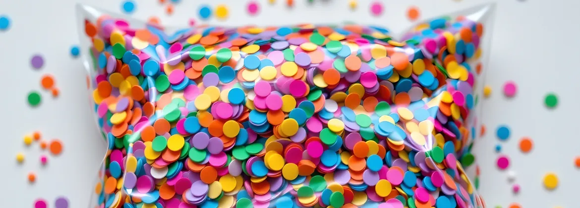 Sachets de confettis multicolores et métallisés | Location SONO77