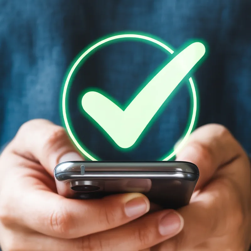 Un homme prend rdv sur son téléphone portable